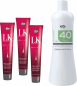 Preview: Lisap LK OPC Cremehaarfarbe mit Anti-Aging-Komplex + Lisap Developer - Oxydant / Entwickler - 3x 100 ml + 1x 1000 ml
