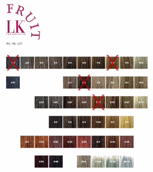 Lisap LK Fruit hair color based on fruit oil without ammonia - Nuances