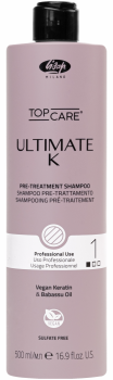 Lisap Top Care Ultimate K Pre-Treatment Shampoo - Preparation for hair straightening #1 - 500 ml