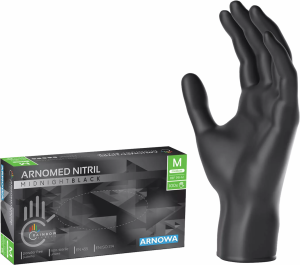 Nitril-Handschuhe puderfrei - Schwarze Schutzhandschuhe für Damen und Herren - 100 Stück