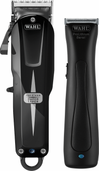 Wahl Cordless Combo - Wahl Cordless Super Taper (Kabellose Haarschneidemaschine) + Wahl Stealth Beret (Kabelloser Trimmer)
