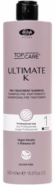 Lisap Top Care Ultimate K Pre-Treatment Shampoo - Preparation for hair straightening #1 - 500 ml