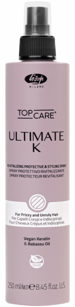 Lisap Top Care Ultimate K Revitalizing Protective & Styling Spray - Revitalisierendes Spray für die Haarglättung - 250 ml