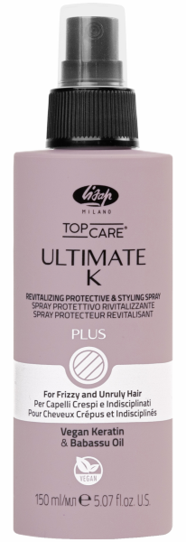 Lisap Top Care Ultimate K Revitalizing Protective & Styling Spray Plus - Revitalisierendes Spray für die Haarglättung - 150 ml