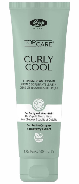 Lisap Top Care Curly Cool Cream - Elasticizing Curl Leave-In Cream - 150 ml