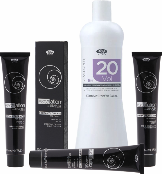 Lisap Escalation Haarfarbe mit Lisaplex + Lisap Developer - Oxydant / Entwickler - 3x 100 ml + 1x 1000 ml