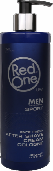 RedOne Face Fresh After Shave Cream Cologne - Sport (blau) - Aftershave-Rasiercreme - 400 ml