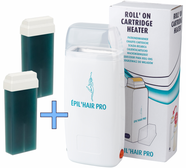 Sibel - EHP Wachspatronenerhitzer + 2x Wachspatronen mit breitem Applikator (2x 100 ml)